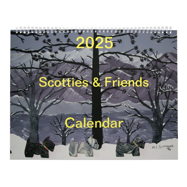 Calendrier 2025 Scotties and Friends (Protection)