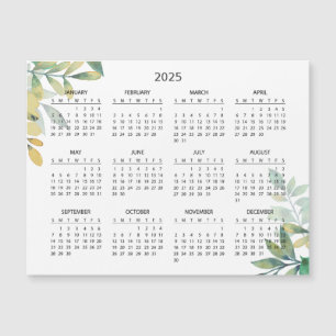 Calendrier 2025 simple mais élégant   Carte magnét