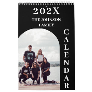 Calendrier 2025 Simple moderne personnalisé 14 photos famille