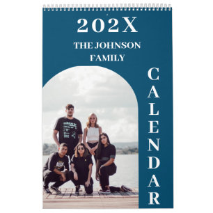 Calendrier 2025 Simple moderne personnalisé 14 photos famille