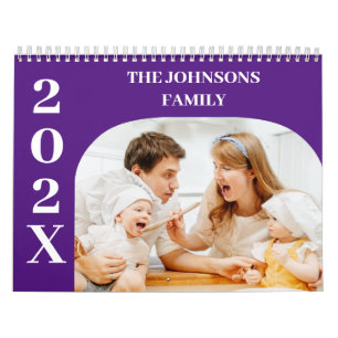 Calendrier 2025 Simple moderne personnalisé 14 photos famille