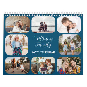 Calendrier 2025 Simple moderne personnalisé 21 Photos Famille