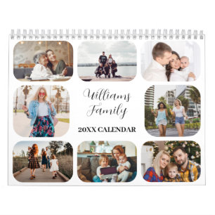 Calendrier 2025 Simple moderne personnalisé 21 Photos Famille