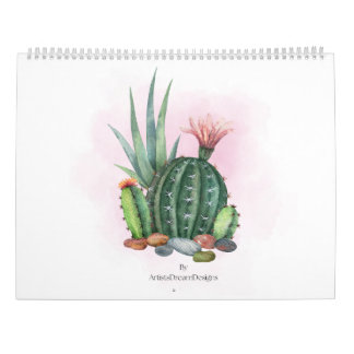Calendrier 2025 Watercolor Desert Wall