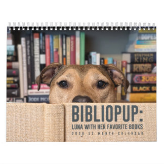 Calendrier 2026 12 month Calendar BiblioPup: Luna & Books