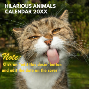 Calendrier 2026 Animaux Hilaires Personnalisés