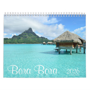 Calendrier 2026 Bora Bora photo paysage