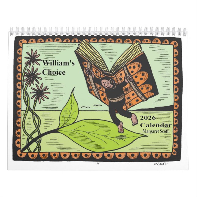 Calendrier 2026 calendar featuring artwork by Margaret Scott (Protection)