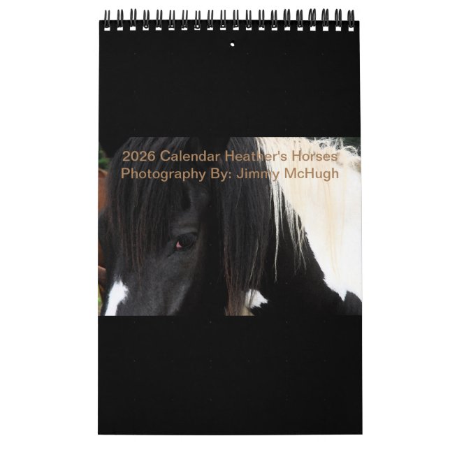 Calendrier 2026 Calendar Heathers Horses  (Protection)