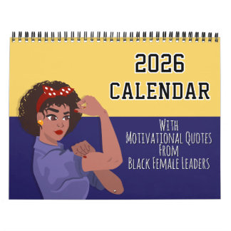 Calendrier 2026 Calendar Inspirational Quote Black Girl Magic
