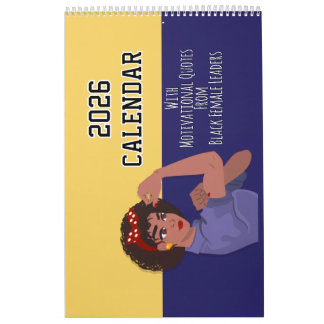 Calendrier 2026 Calendar Motivational Quotes Black Girl Women