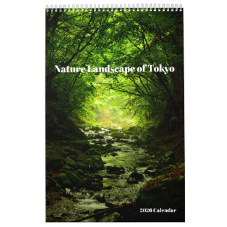 Calendrier 2026 Calendar , Nature landscape of Tokyo