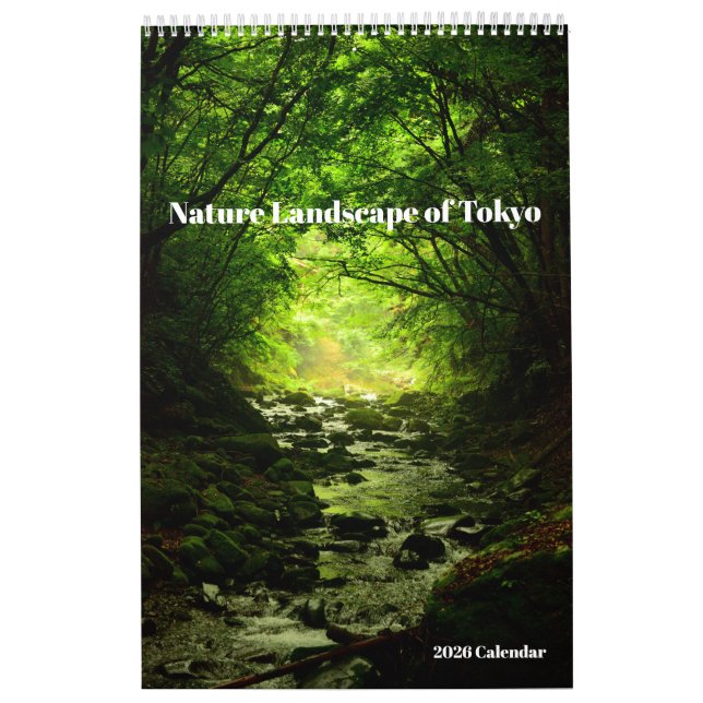 Calendrier 2026 Calendar , Nature landscape of Tokyo (Protection)