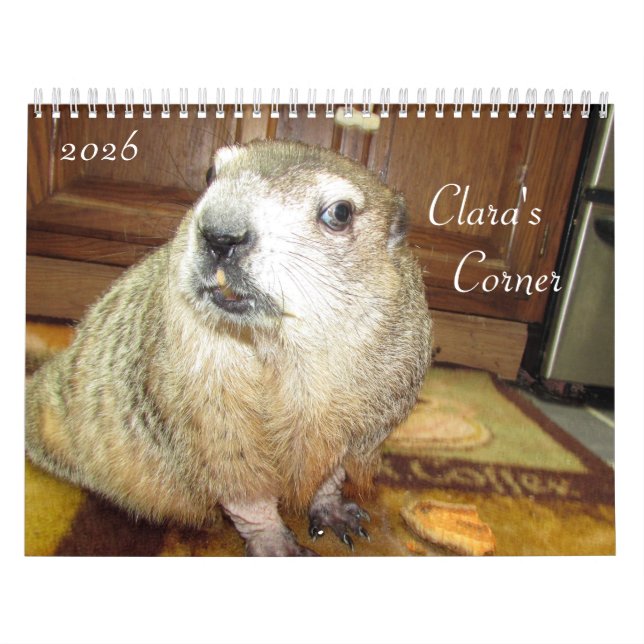 Calendrier 2026 Clara's Corner Groundhog Calendar B (Protection)