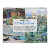 Calendrier 2026 - Claude Monet - Impressionnisme
