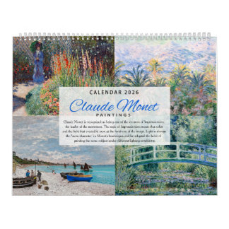 Calendrier 2026 - Claude Monet - Impressionnisme