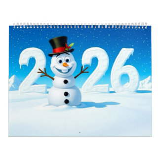Calendrier 2026 Cute Seasonal Character Wall Calendar (Large)