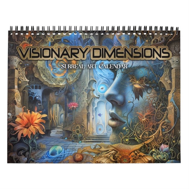 Calendrier 2026 Dimensions Visionnaires 8 Art Surreal (Protection)