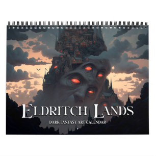 Calendrier 2026 Eldritch Lands 6 Dark Imaginaire Horror Art