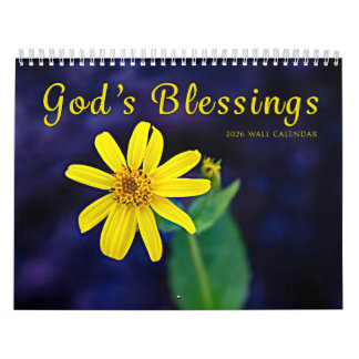 Calendrier 2026 Flower Blessings Wall Calendar