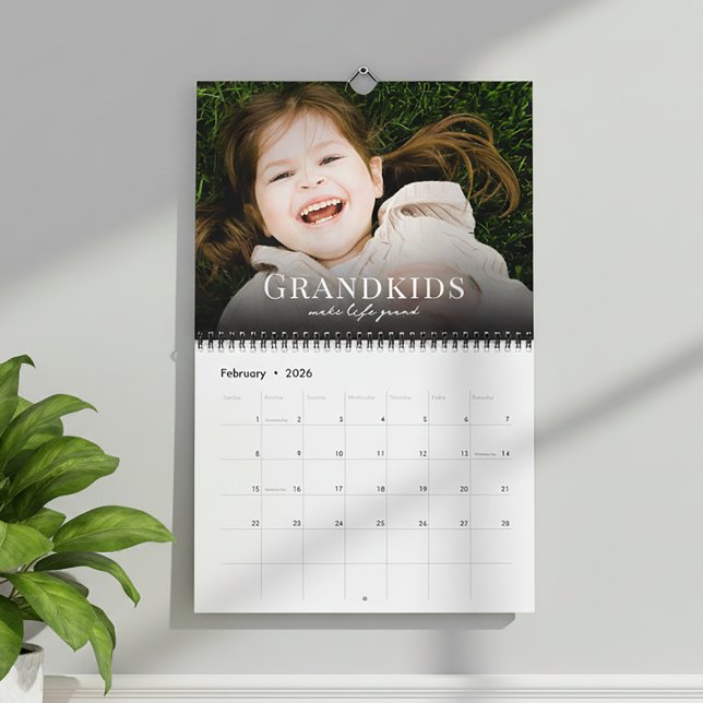 Calendrier 2026 Grandkids Make Life Grand Custom Photo  (Créateur téléchargé)