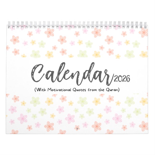 Calendrier 2026 Islamic Calendar with Quran Quotes (Protection)