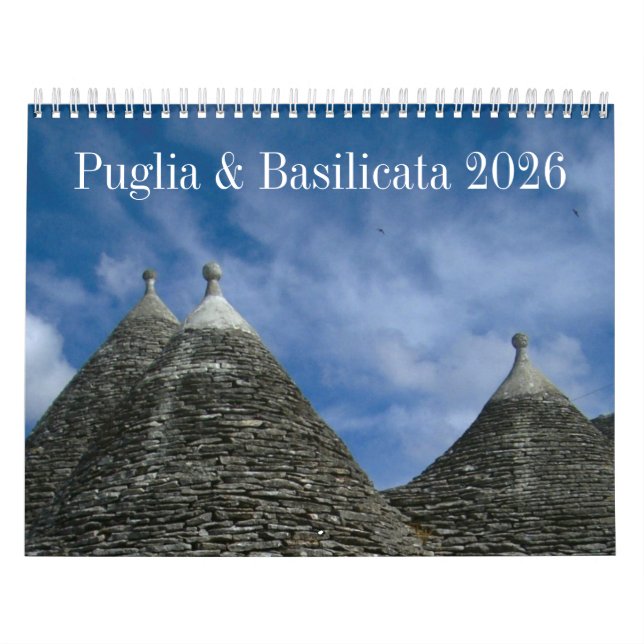 Calendrier 2026 Italy calendar - Puglia & Basilicata - Medium (Protection)