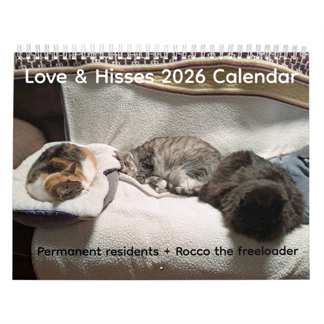 Calendrier 2026 Love & Hisses Calendar - Permanent Residents (Protection)