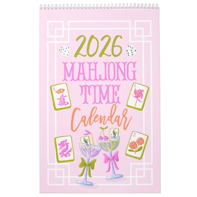 Calendrier 2026 Mahjong Time Wall  (Protection)