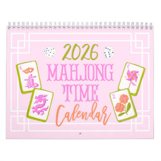 Calendrier 2026 Mahjong Time Wall Calendar