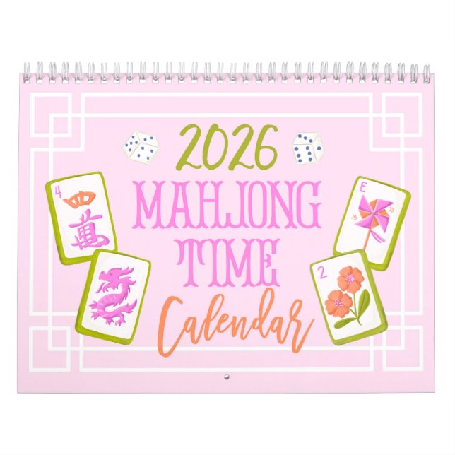 Calendrier 2026 Mahjong Time Wall Calendar (Protection)