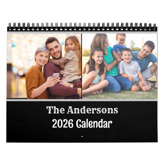 Calendrier 2026 Modern Créer votre propre famille personnalis (Protection)