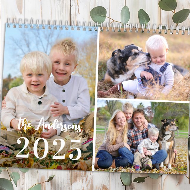 Calendrier 2026 Moderne Simple Custom Photo Collage Nouvel An (Créateur téléchargé)