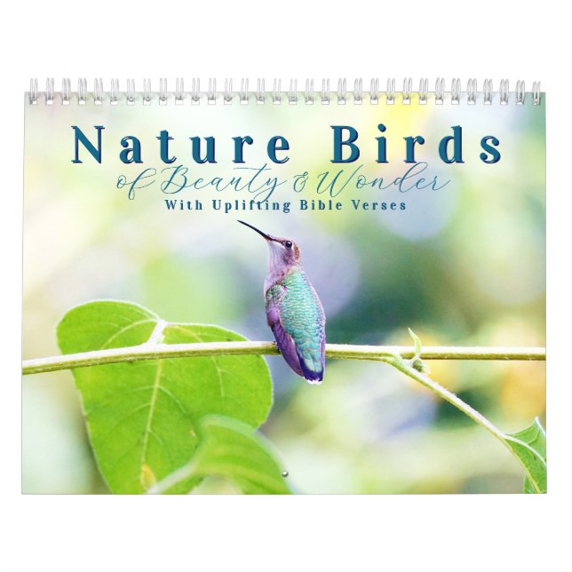 Calendrier 2026 Nature Birds with Uplifting Scripture (Protection)