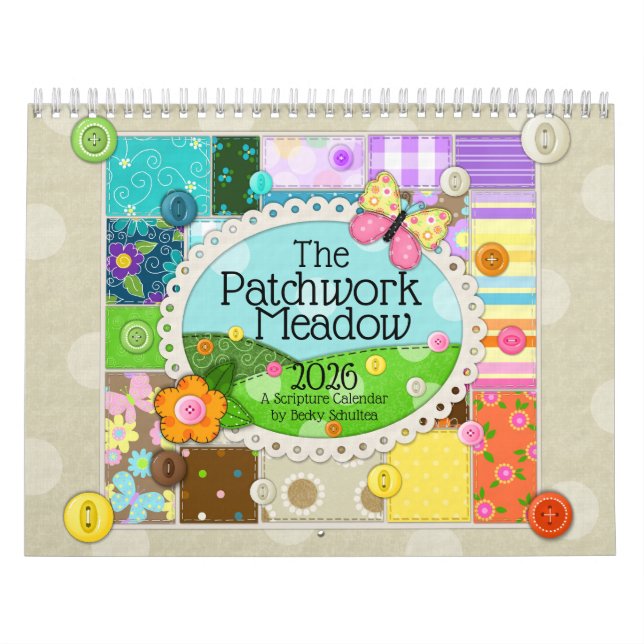 Calendrier 2026 Patchwork Meadow Scripture Calendar (Protection)