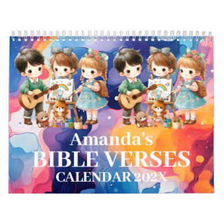 Calendrier 2026 Personalized Kids Bible Verse