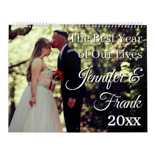 Calendrier 2026 Personnalisé Mon Mariage Photo Chic (Protection)