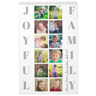 Calendrier 2026 photo collage famille simple créer votre prop
