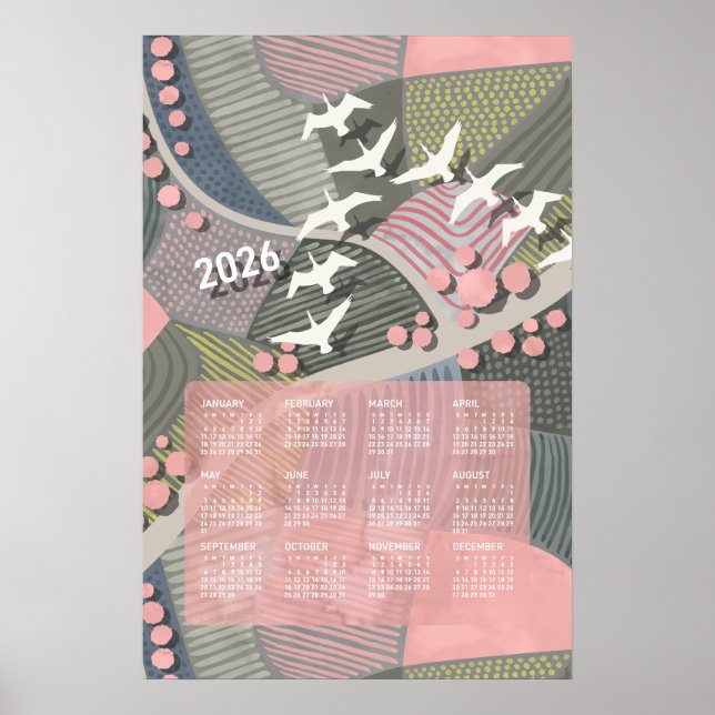 Calendrier 2026 Poster Oies Paysage (Devant)