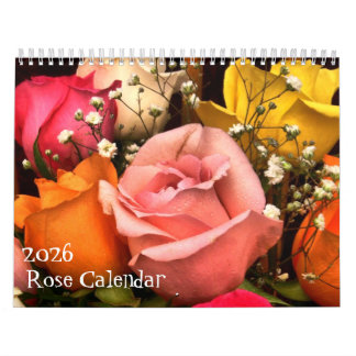 Calendrier 2026 Rose Calendar