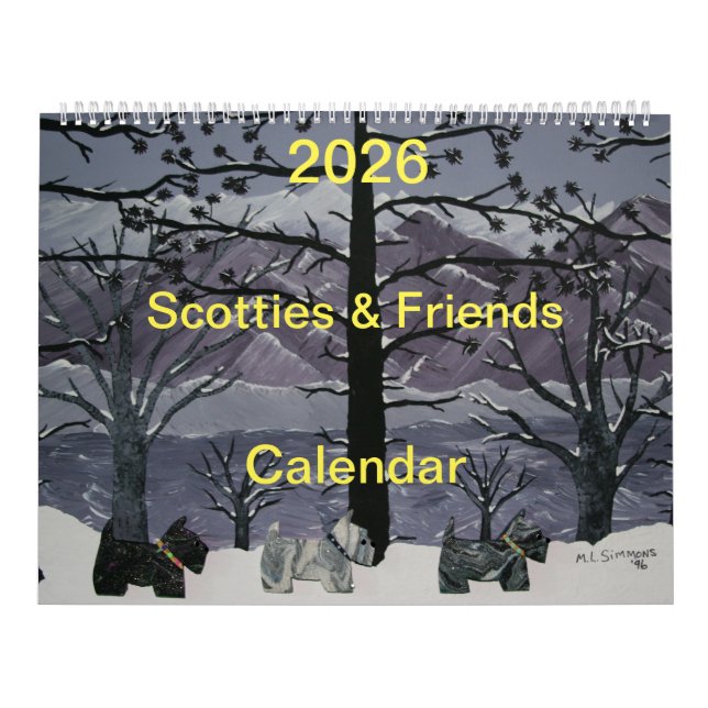Calendrier 2026 Scotties and Friends (Protection)