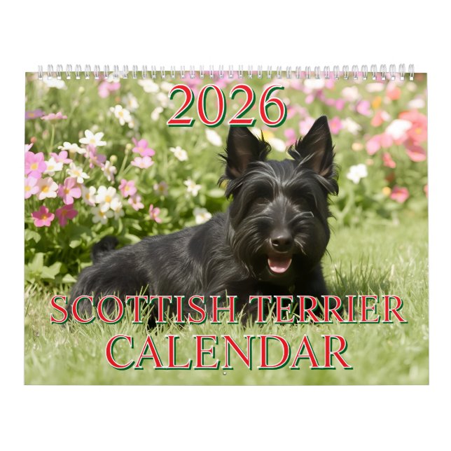 CALENDRIER 2026 SCOTTISH TERRIER CALENDAR (Protection)