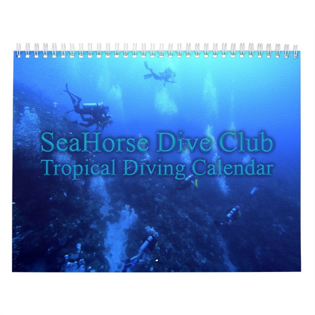 Calendrier 2026 SeaHorse Dive Club Tropical Diving Calendar (Protection)