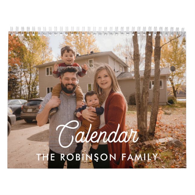 Calendrier 2026 Simple Create Your Own Custom Family Photo  (Protection)