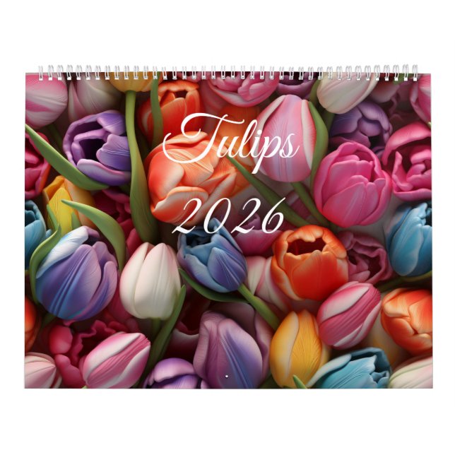 Calendrier 2026 Tulips Wall Calendar (Protection)