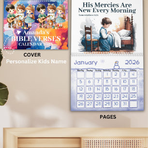 Calendrier 2026 Verset de la Bible pour Enfants Pe