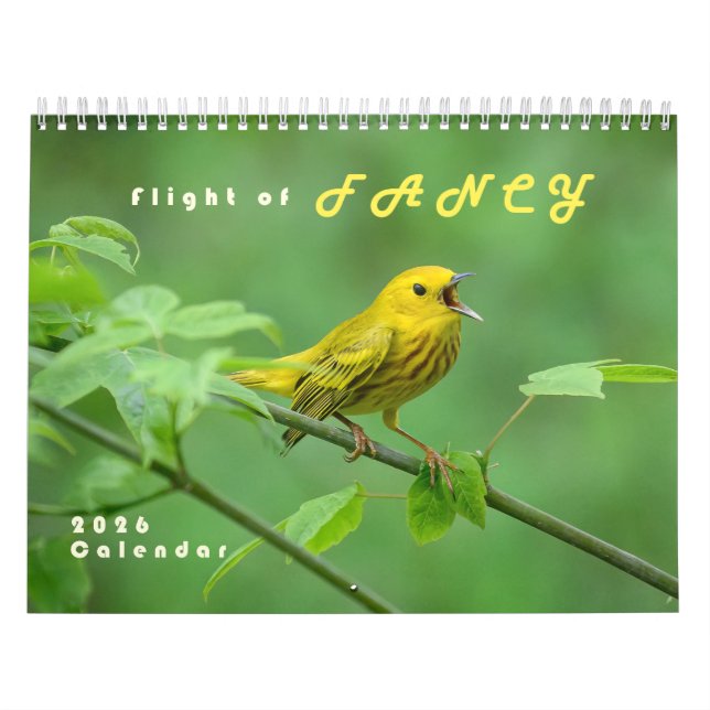 Calendrier 2026 Warblers - Original Bird Photo Calendar (Protection)