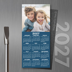 Calendrier 2027 avec photo Magnet minimaliste mode