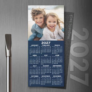 Calendrier 2027 avec photo Magnet minimaliste mode