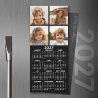 Calendrier 2027 avec photo Magnet minimaliste mode
